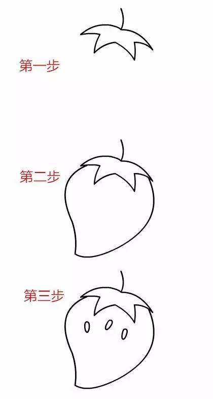 儿童简笔画大全图片水果涂色,秋天成熟的水果有哪些简笔画