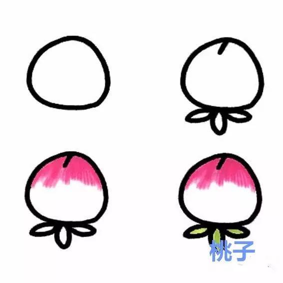 儿童简笔画大全图片水果涂色,秋天成熟的水果有哪些简笔画