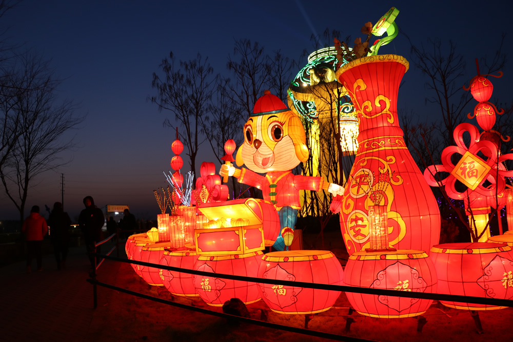 峡山灯会2021航拍,峡山灯会2021照片