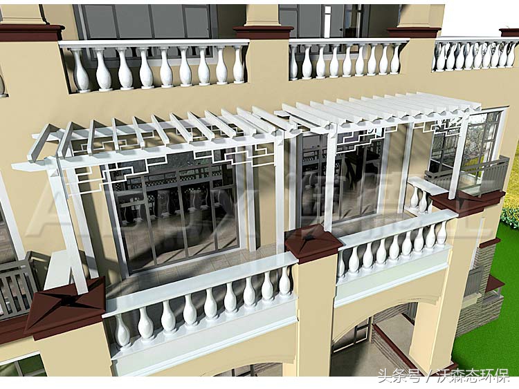 铝制凉亭花架效果图,铝合金凉亭装修效果图
