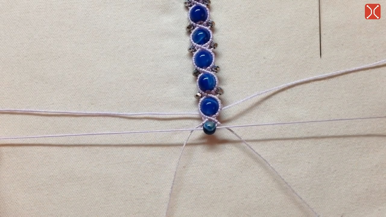 手链编织教程金刚结编织法,母亲节礼物diy手链编织