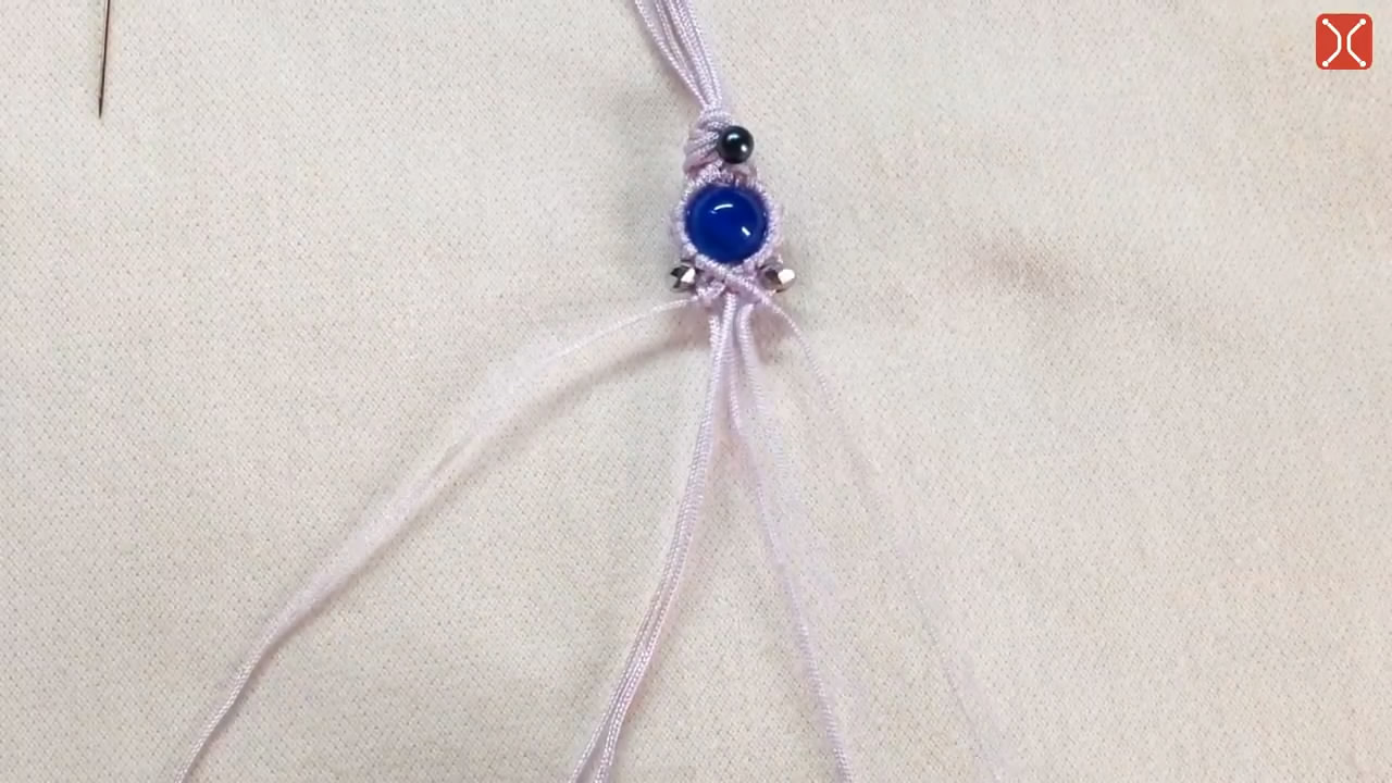 手链编织教程金刚结编织法,母亲节礼物diy手链编织