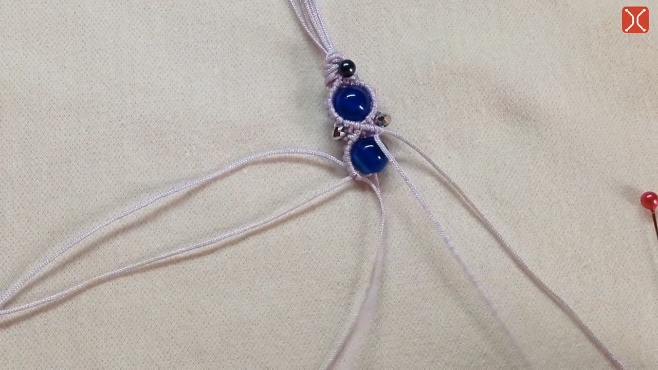 手链编织教程金刚结编织法,母亲节礼物diy手链编织