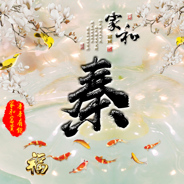 百家姓变形字体个性姓氏头像,彩字百家姓头像