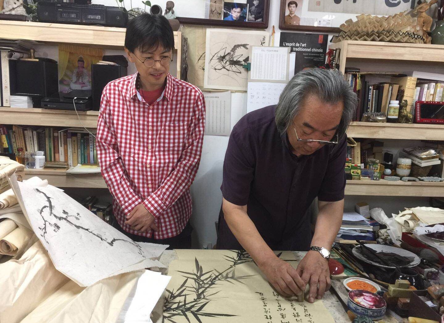 画中国画的日本画家,日本画家河野秋邨画虎