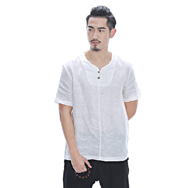 凉爽透汗轻奢高级感衬衫,柔软凉爽亚麻制成的宽松衬衫