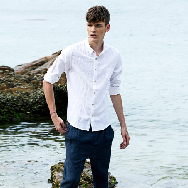 凉爽透汗轻奢高级感衬衫,柔软凉爽亚麻制成的宽松衬衫