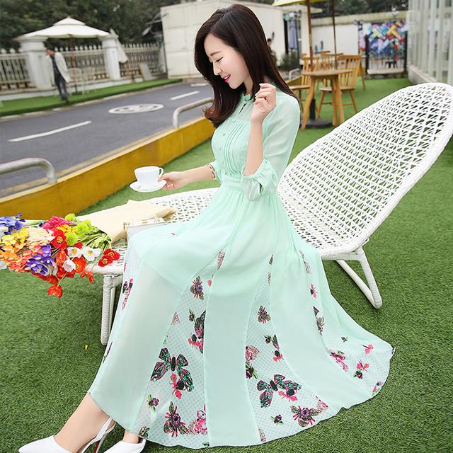 夏季时尚雪纺裙,时尚雪纺裙洋气有品位夏季