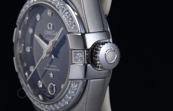 欧米茄星座蓝色表盘女,欧米茄蓝色星空限量