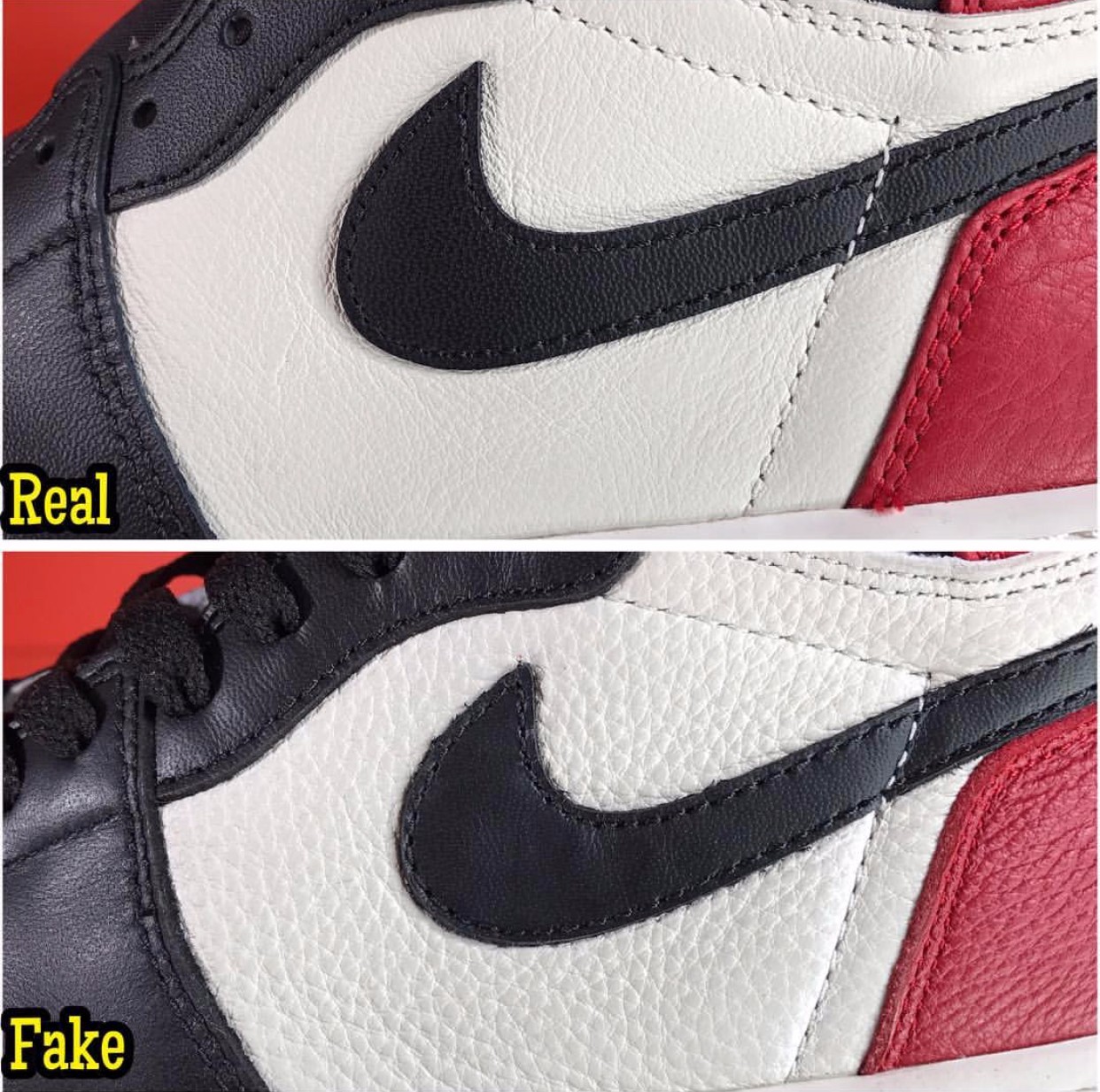 aj1bred真假,怎么分辨aj1的真假低帮