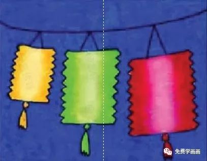 儿童画一年级简单,灯笼怎么画中国风简单又好看