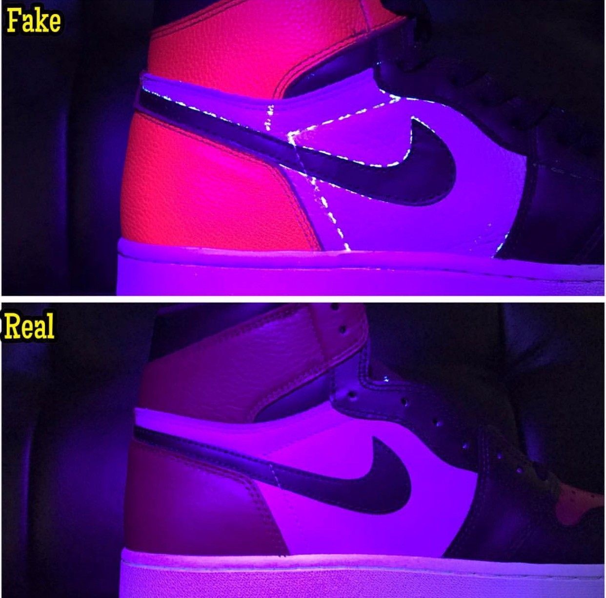 aj1bred真假,怎么分辨aj1的真假低帮