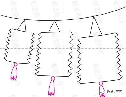 儿童画一年级简单,灯笼怎么画中国风简单又好看