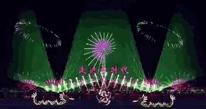 美爆了广州小蛮腰夜景,美爆了的紫色烟花