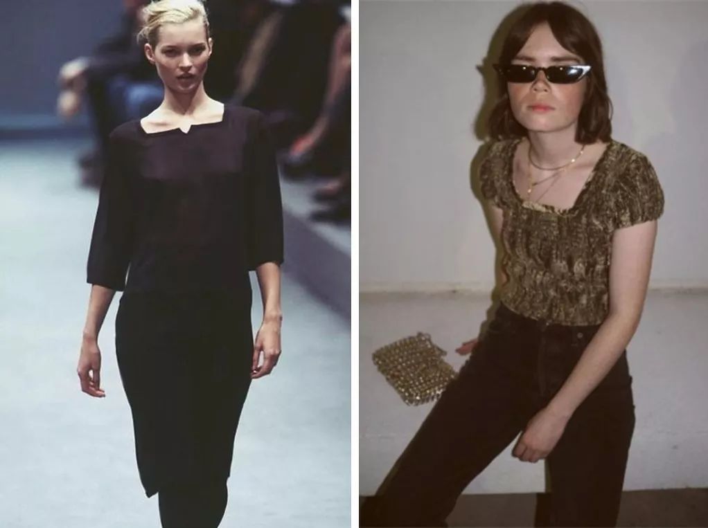 今年最流行的小方领,方领上衣高级感新款