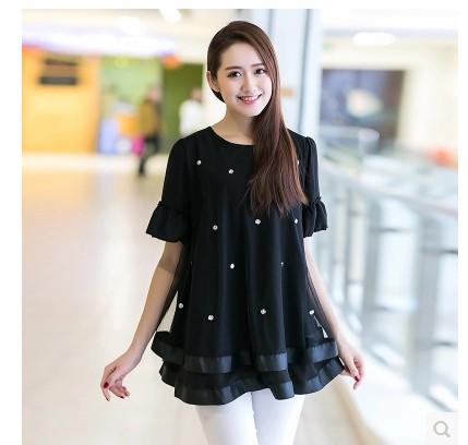 雪纺衫小清新夏季,夏季甜美雪纺衫