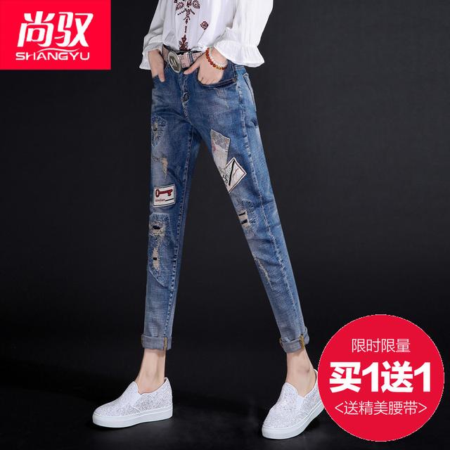 慵懒风穿搭春夏牛仔裤,炎炎夏日穿搭牛仔裤