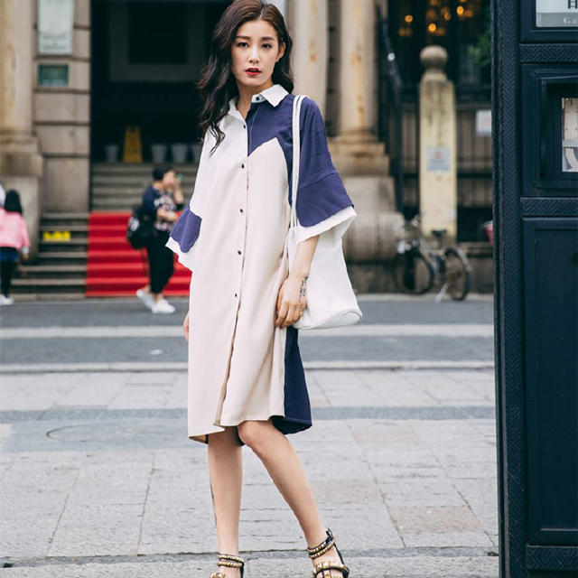 学习穿搭衬衫,衬衫搭衬衫裙