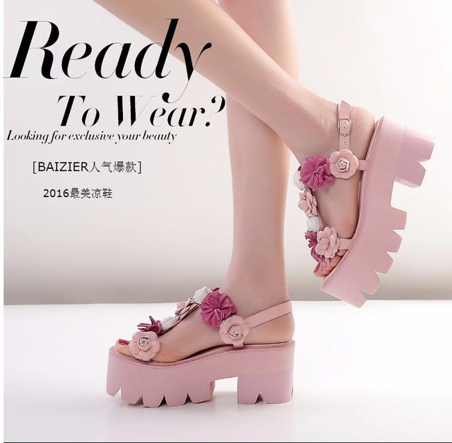 特别有女人味的高跟凉鞋,软底鞋久站不累的厚底凉鞋