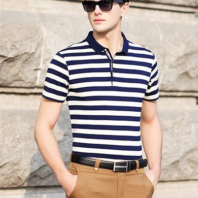 帅气翻领高端Polo衫,高级polo衫男塑形