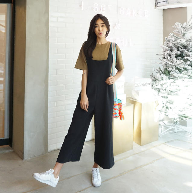 比阔腿裤还宽的阔腿裤,背带阔腿裤套装2021网红款10岁