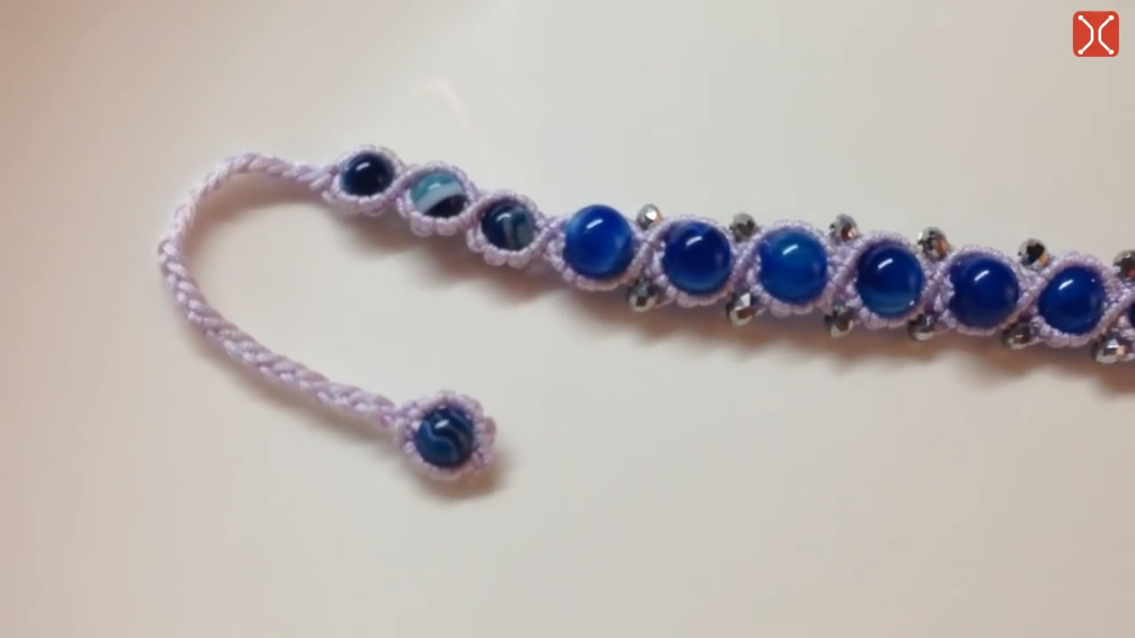 手链编织教程金刚结编织法,母亲节礼物diy手链编织