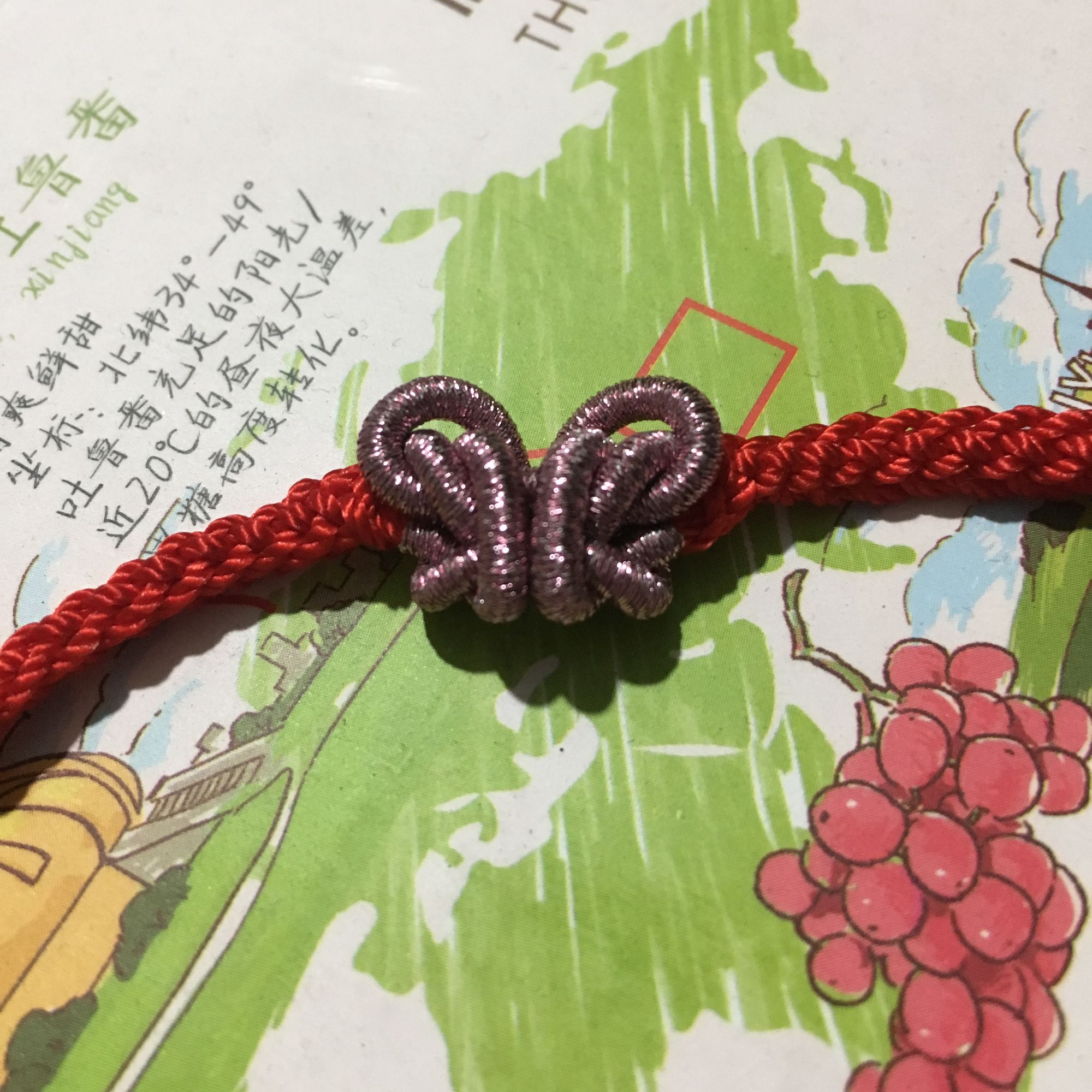 手工毛线编织蝴蝶结手链教程视频,立体蝴蝶结编织手绳