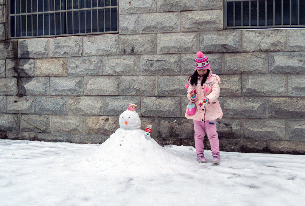 随风飞舞——雪花下武昌街头影像