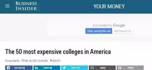 全美最难进的50所大学,全美最贵大学