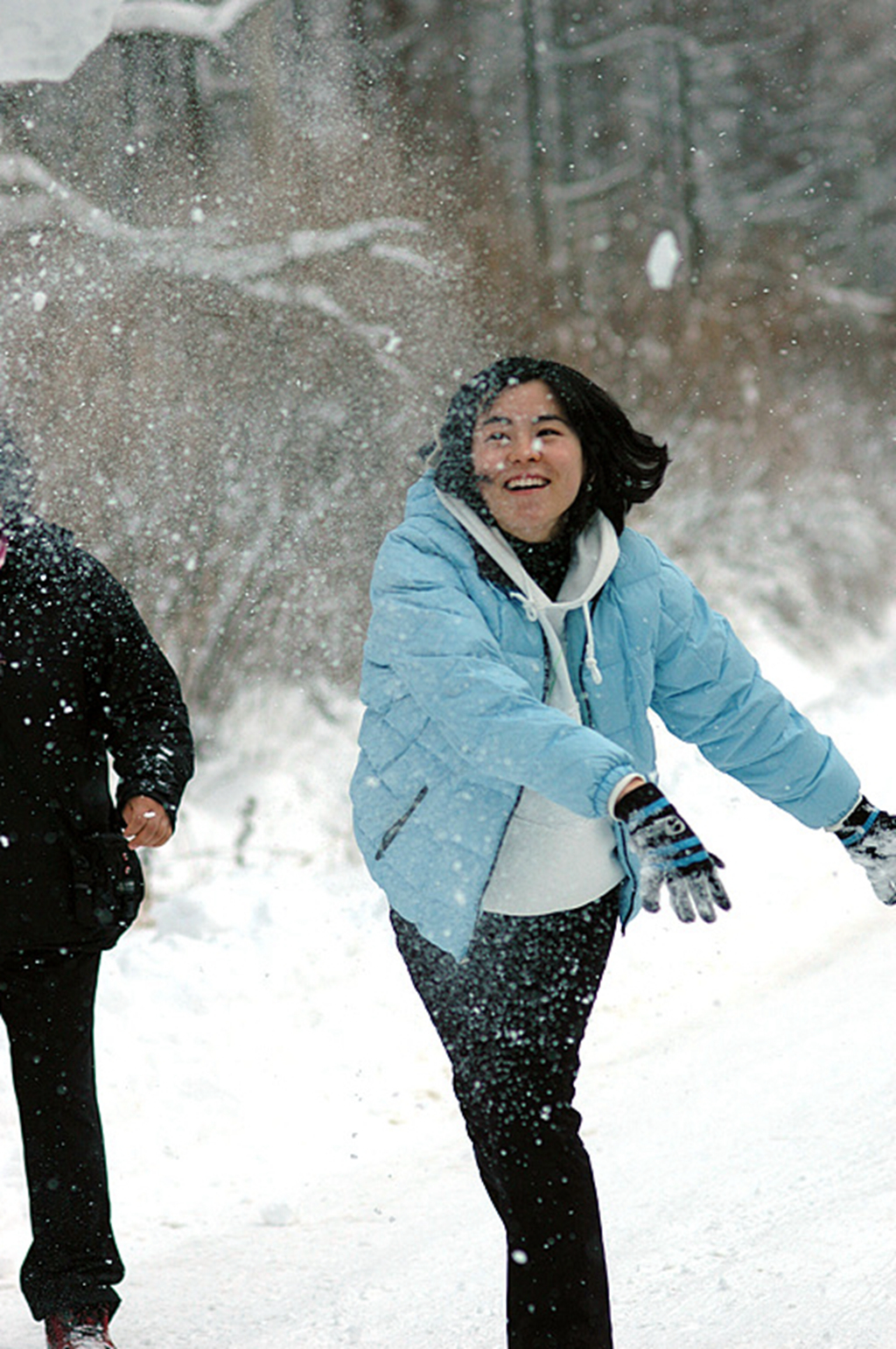 随风飞舞——雪花下武昌街头影像
