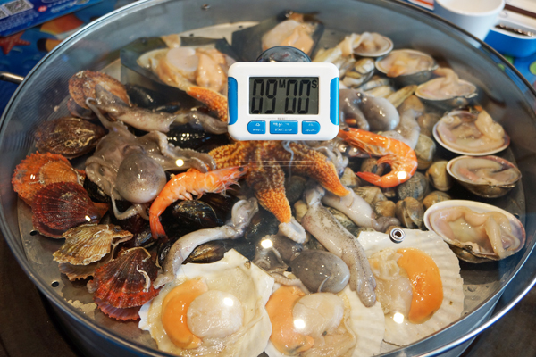 海鲜蒸汽锅蒸海鲜海参多久,上面蒸海鲜下面煮粥的锅