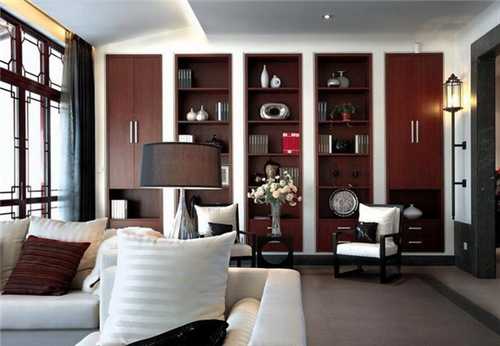 客厅储物柜上摆什么大气上档次,客厅多格储物柜靠墙