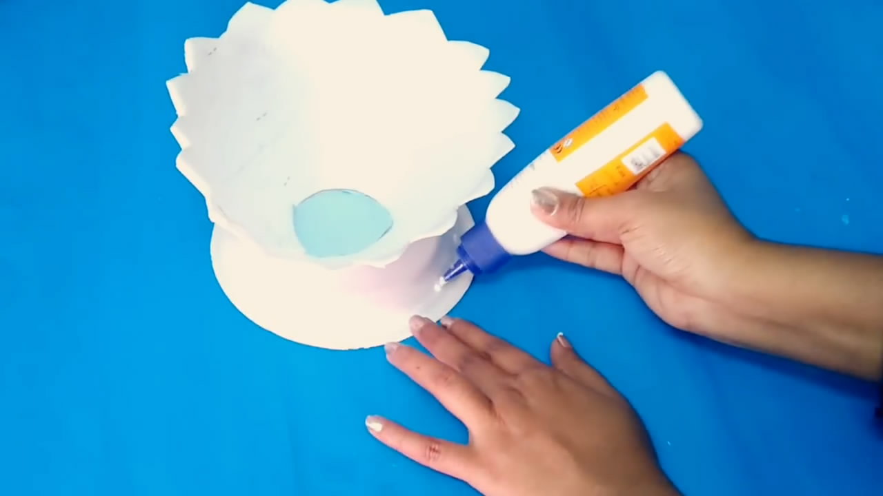 一次性纸盘花篮,diy手工制作实用花篮