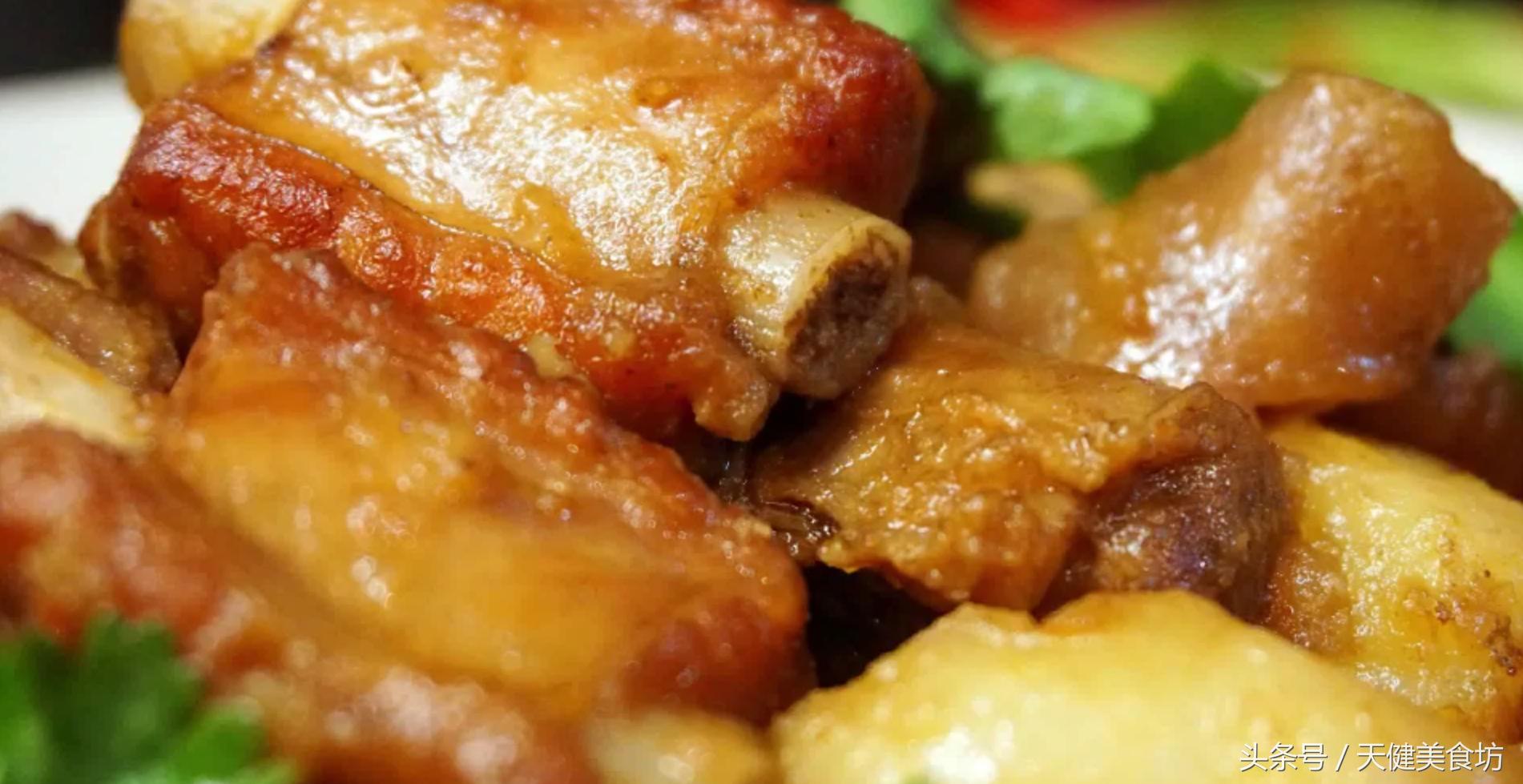 土豆烧排骨超级下饭的家常菜,黄豆酱土豆烧排骨家常做法不辣的