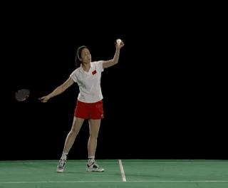 最快的高远球,站立式发高远球