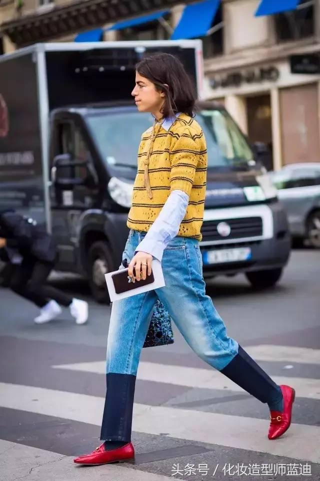 毛衣衬衫最温暖的叠穿套路,墨绿色毛衣配的衬衫穿搭