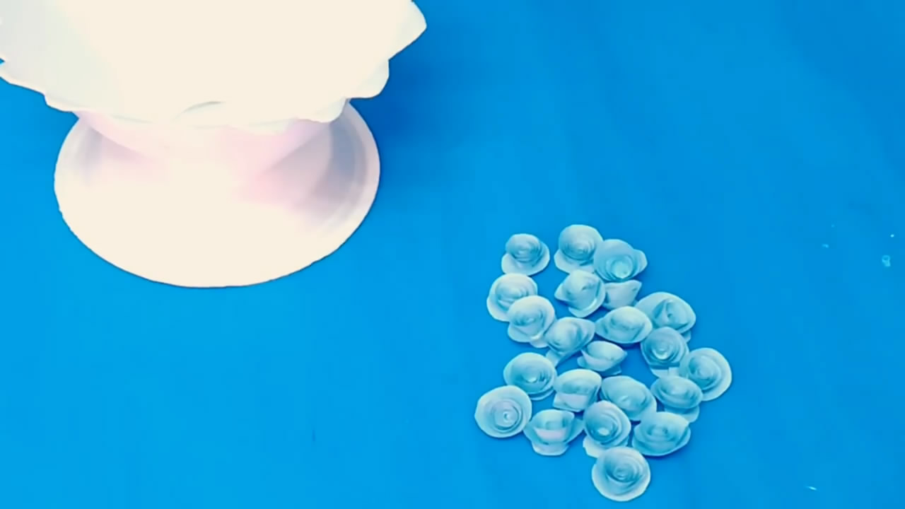 一次性纸盘花篮,diy手工制作实用花篮