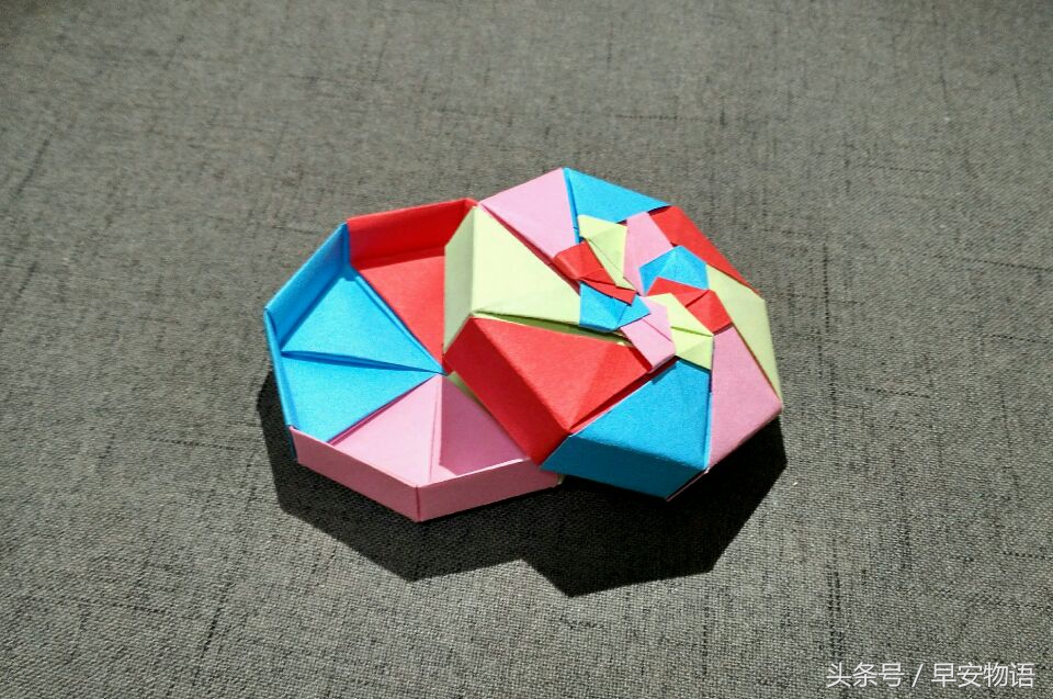 折纸折叠收纳盒教程,折纸千纸鹤收纳盒简单易学慢教程