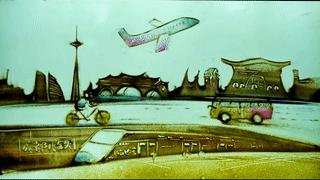 新时代沙画作品,成都沙画视频