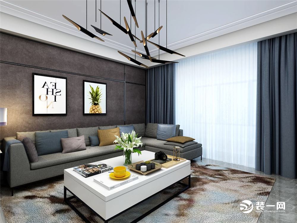 餐厅镜子能扩大空间!青岛鲁润静园143平案例,现代硬装造价11万