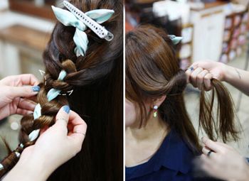 2款超级好看的蜈蚣辫发型图解,短发两个蜈蚣辫编发教程