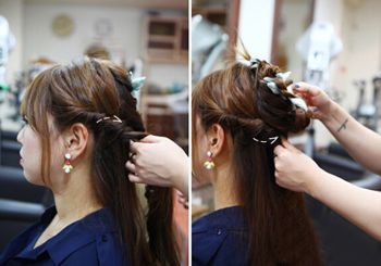 2款超级好看的蜈蚣辫发型图解,短发两个蜈蚣辫编发教程