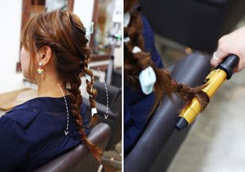 2款超级好看的蜈蚣辫发型图解,短发两个蜈蚣辫编发教程