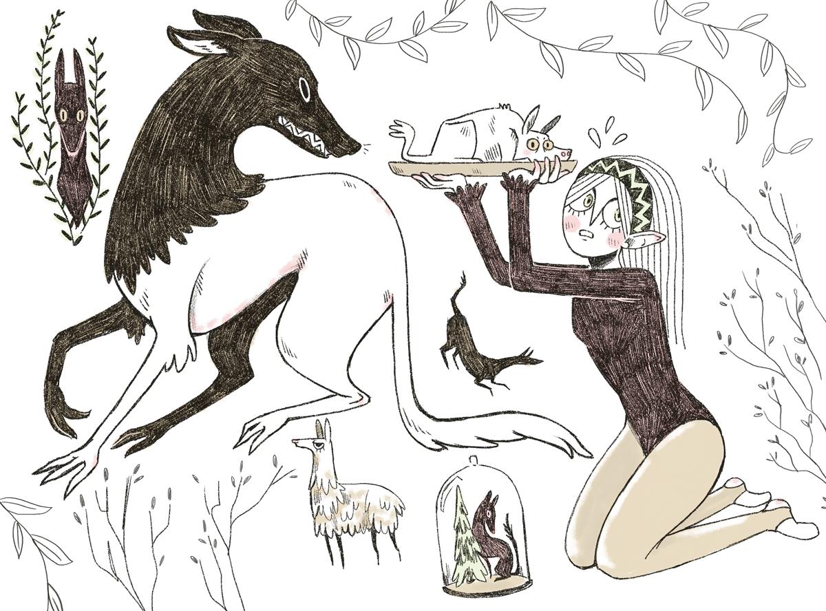 韩国插画师negrim的插画作品,插画师hana美食插画