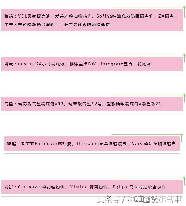 最好用的底妆产品排行,值得推荐的底妆产品