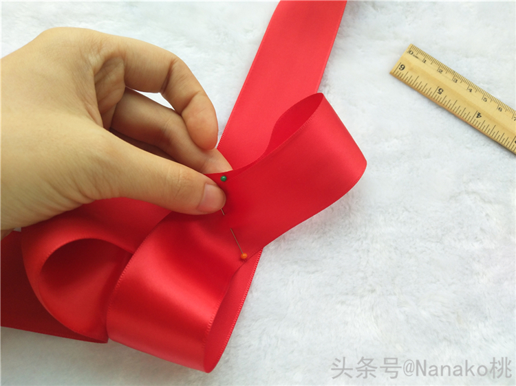 手作蝴蝶结做法,法式温柔气质缎面蝴蝶结飘带发夹