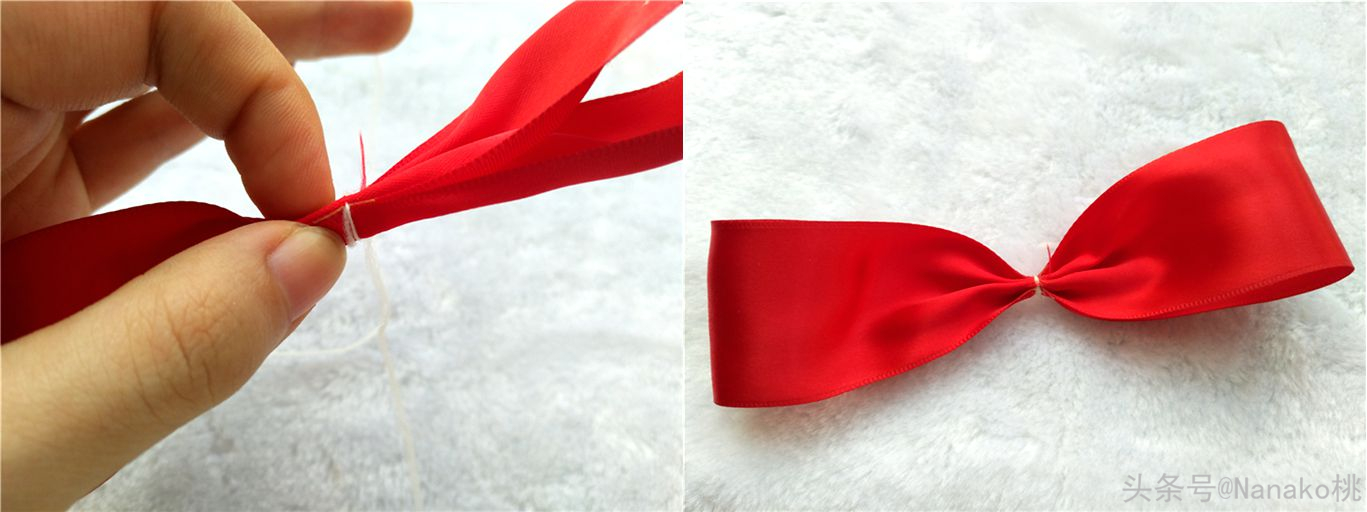 手作蝴蝶结做法,法式温柔气质缎面蝴蝶结飘带发夹