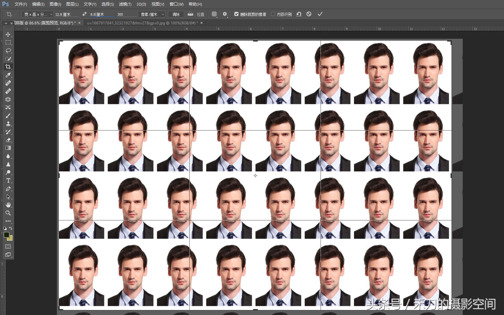 ps2020证件照排版,最美证件照拍摄与后期ps处理技巧