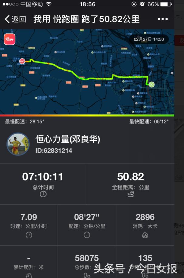 马拉松农民连跑5天,为了跑马拉松每天坚持跑100km