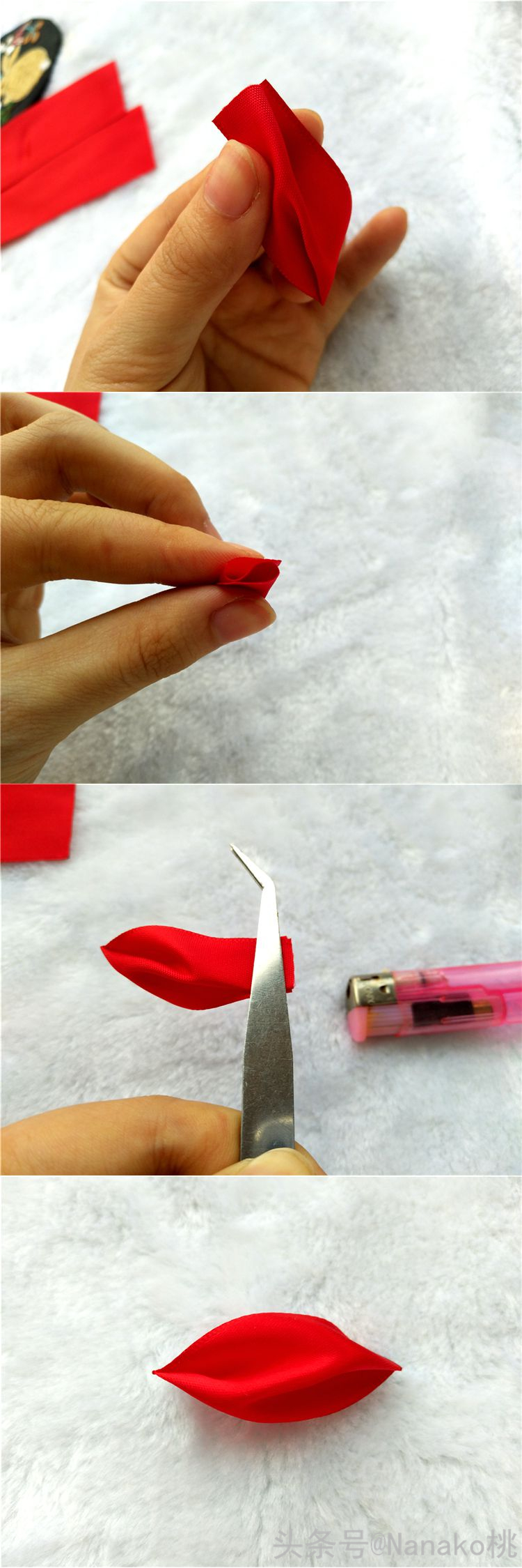 手作蝴蝶结做法,法式温柔气质缎面蝴蝶结飘带发夹